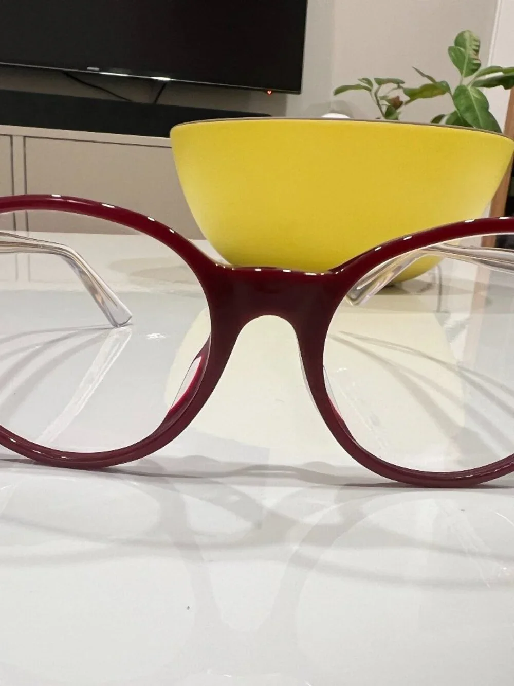 Like new Gucci Red/Clear Glasses